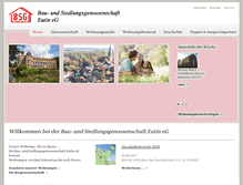 Tablet Screenshot of baugenossenschaft-eutin.de